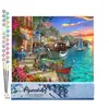Image de FiguredArt Peinture par Numéro Adulte Port fleuri - Kit de Loisir Créatif DIY Numéro dArt - 40x50cm sans châssis
