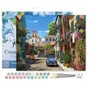 Image de FiguredArt Peinture par Numéro Adulte avec cadre Ruelle et 2 CV - Kit DIY Numéro dArt - 40x50cm toile tendue sur châssis