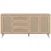Image de Buffet cannage et effet bois naturel 175 cm - padang Padang