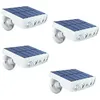 Image de Lot de 4 - Lampe projecteur solaire extérieur étanche avec détecteur de mouvement - Panneau a recharge rapide