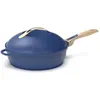 Image de La Fabuleuse Ustensile de Cuisson 8 en 1 Sauteuse Corps Bleu saphir 24 cm - COOKUT
