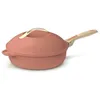 Image de La Fabuleuse Ustensile de Cuisson 8 en 1 Sauteuse Corps Rose Pivoine 24 cm - COOKUT