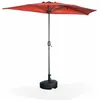 Image de Parasol de balcon Ø250cm   CALVI   Demi-parasol droit. mât central en aluminium avec manivelle d’ouverture. toile terracotta