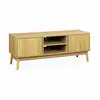 Image de Meuble tv décor bois 2 portes l 120 x l 39 h 48cm - dune