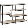 Image de Etagère bibliothèque industrielle métal et décor bois 5 niveaux LOFT