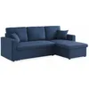 Image de CanapÃ© d'angle convertible en tissu bleu - Ida - 3 places Fauteuil d'angle rÃ©versible coffre en occasion ou reconditionné