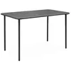 Image de Table de jardin métal 4 places. anthracite. Amelia. 120x70cm. traitement antirouille. lattes et bords arrondis.