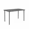 Image de Table de jardin métal 4 places. Anthracite. Amelia. 120x70cm. Traitement antirouille. Lattes et bords arrondis.