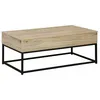 Image de Table basse industrielle décor bois plateau relevable LOFT
