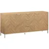 Image de Buffet décor bois chevrons 2 portes 160cm BUDAPEST