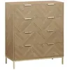 Image de Commode de rangement décor chevrons 4 tiroirs BUDAPEST