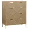 Image de Commode budapest. Quatre tiroirs. Décor chevrons l 80 x l 40 x h 95cm