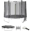 Image de Trampoline 250 cm. gris. avec filet de protection. bâche. filet pour chaussures. kit d’ancrage