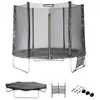 Image de Trampoline 250 cm. Gris. Avec filet de protection. Bâche. Filet pour chaussures. Kit d’ancrage