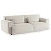 Image de Canapé 3 places. tissu velours côtelé. 2 coussins déhoussables. Wallas L 230 x P 98 x H 73cm