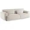 Image de Canapé 3 places. Tissu velours côtelé. 2 coussins déhoussables. Wallas l 230 x p 98 x h 73cm
