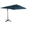 Image de Parasol déporté rectangulaire 3x4 m - Wimereux - bleu canard- Parasol excentré inclinable dans 5 positions. rotatif à 360°.