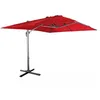 Image de Parasol déporté rectangulaire 3x4m - Wimereux - rouge- Parasol excentré inclinable dans 55 positions. rotatif à 360°.