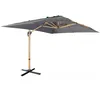 Image de Parasol déporté rectangulaire 3x4m - Wimereux - gris- Parasol excentré inclinable dans 5 positions. rotatif à 360°.