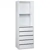 Image de Module dressing avec 5 tiroirs et 2 étagères. Blanc. panneaux stratifiés
