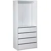 Image de Module dressing avec 4 tiroirs et 1 penderie blanc. panneaux stratifiés