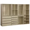 Image de Kit dressing modulable avec 4 éléments. naturel. panneaux stratifiés