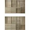Image de Kit dressing modulable avec 4 éléments. Naturel. Panneaux stratifiés