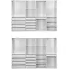 Image de Kit dressing modulable avec 4 éléments. Blanc. Panneaux stratifiés