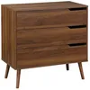 Image de Commode décor bois de noyer 3 tiroirs NEPAL