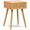 Image de Nordlys - table de chevet nuit appoint scandinave en bois tiroir cannage rotin naturel