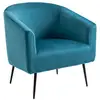 Image de Nordlys - fauteuil de salon scandinave design pieds metal velours bleu canard