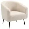 Image de Nordlys - fauteuil de salon scandinave design pieds metal laine blanc