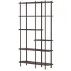 Image de Nordlys - etagere bibliotheque industriel moderne de 5 niveaux bois metal marron
