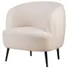 Image de Nordlys - fauteuil de salon scandinave design pieds metal laine blanc