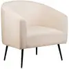 Image de Nordlys - fauteuil de salon scandinave design pieds metal velours beige