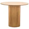 Image de Nordlys - table à manger 4 personnes ronde bois pin marron