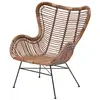 Image de Nordlys - fauteuil en metal et rotin naturel rotin marron