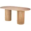 Image de Nordlys - table à manger 6 personnes ovale bois pin marron
