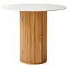 Image de Nordlys - table à manger 4 personnes ronde bois pin marron