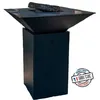 Image de Brasero Cevenol Acier Normal Carre 74 Gris Anthracite Double Cuve