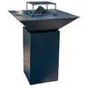 Image de PACK PRINTEMPS Barbecue à bois DOUBLE CUVE Cévenol Aluminium avec plancha d’extérieur gris anthracite 74x74x90