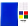 Image de Lot de 4 cahiers - 24x32(cm) - Grands carreaux - 96 pages - couverture en polypro bleu jaune rouge vert - sans spirale - Hamelin