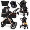 Image de BEBELISSIMO - Poussette combinée trio 3 en 1 - siège auto 0m - nacelle - dès la naissance - jusqu’à 22kg - Nicea - Gold