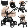 Image de Bebelissimo - poussette combinée trio 3 en 1 - siège auto 0m   landau   dès la naissance   jusqu’à 22kg   nicea - beige 201407272403
