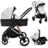 Image de Bebelissimo - poussette combinée trio 3 en 1 - siège auto 0+ cavo   nacelle   dès la naissance   jusqu’à 22kg - beige 201407312403