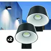 Image de Lampe murale solaire - EZILIGHT - Solar Wall S28 - Lot de 2 - 1000 lm - Panneau monocristallin - Détecteur de mouvement