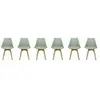 Image de Lot de 6 chaises scandinaves. Pieds bois de hêtre. Chaises 1 place. Vert céladon