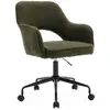Image de Chaise de bureau à roulettes bouclettes kaki foncé. Jim. L 60 x P 62 x H 89 / 99cm.