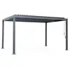 Image de Pergola bioclimatique anthracite. Aluminium et acier. 3x4m. Lames orientables