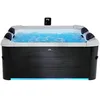 Image de Spa rigide 6 places 160cm carré gris hydromassages 4 coussins + bâche incluse OSLO